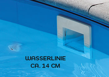Pool Skimmer, Pool Einlaufdüse, Wasserlinie 14 cm