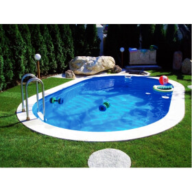 Stahlwandpool 623 x 360 x 150 cm Blau / Handlauf Premium / Basis Set