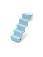 Treppe Eleganz 60 kurz 5-stufig | Wandbefestigung kurze Ausführung | Meerblau