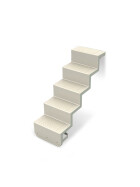 Treppe Eleganz 60 kurz 5-stufig | Wandbefestigung kurze Ausführung | Sand